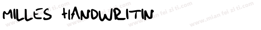Milles handwritin字体转换